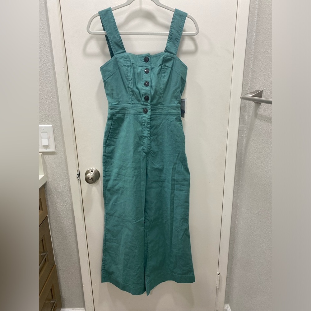 Anthropologie Maeve Portside Button-Front Jumpsuit - New 6 P